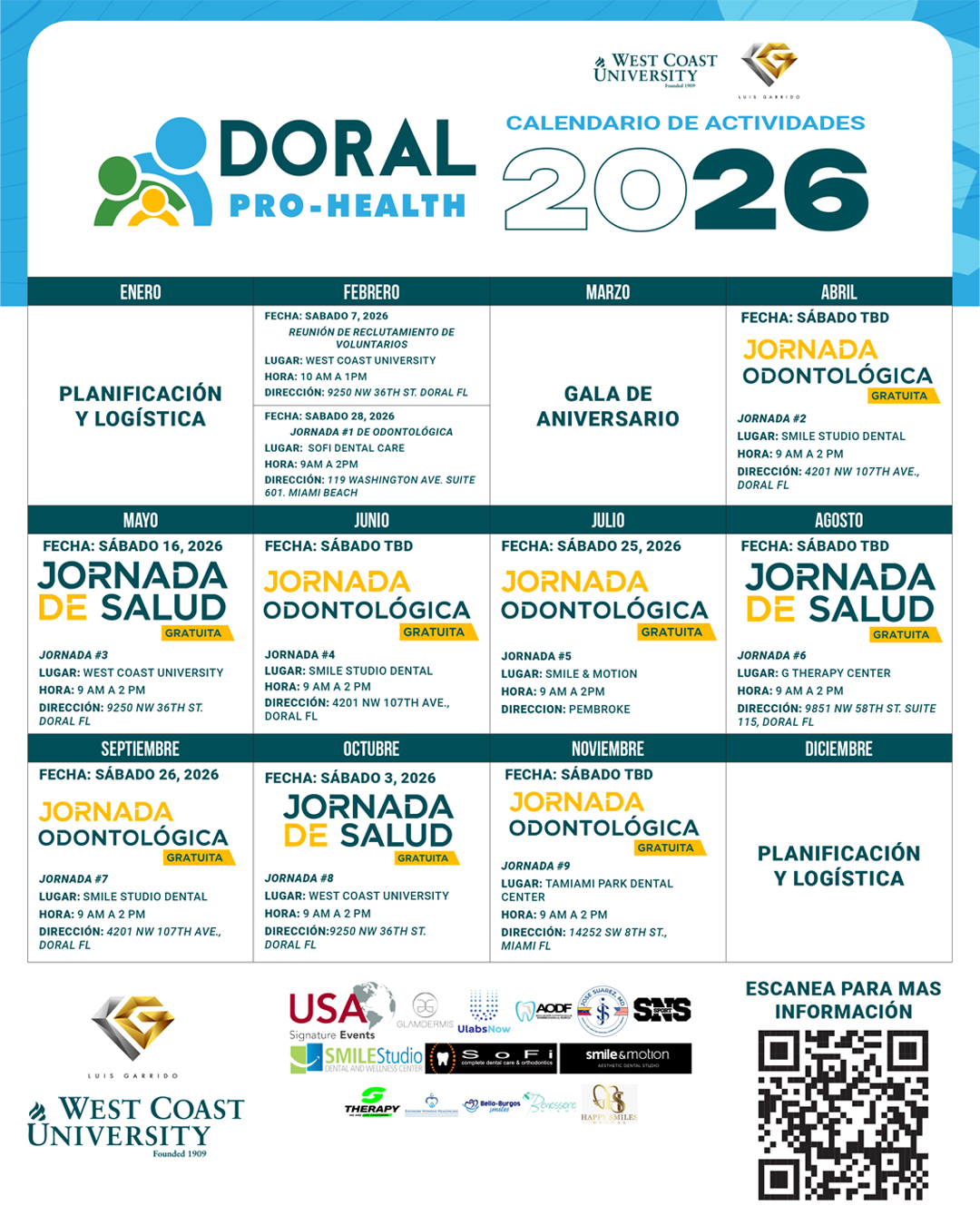 Calendario de las Jornadas